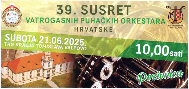 39. susret vatrogasnih puhačkih orkestara u Valpovu